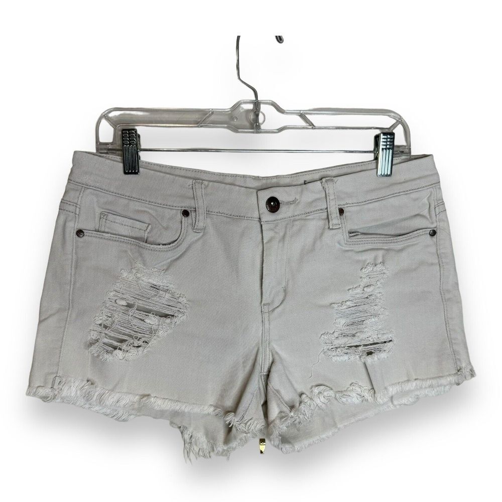 Blank NYC High Rise White‎ Distressed Cutoff Denim Shorts Size 29 NWT